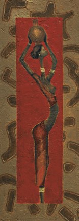 Framed African Lady I Print