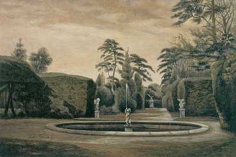 Framed Classical Garden I Print
