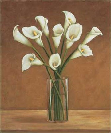 Framed Callas Dans un Vase Print