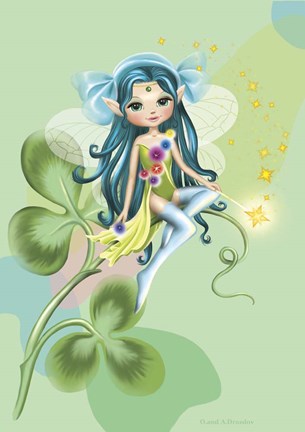 Framed Green Fairy Print