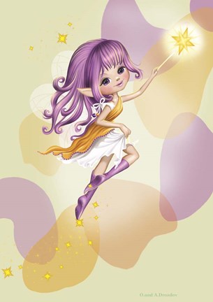 Framed Lilac Fairy Print