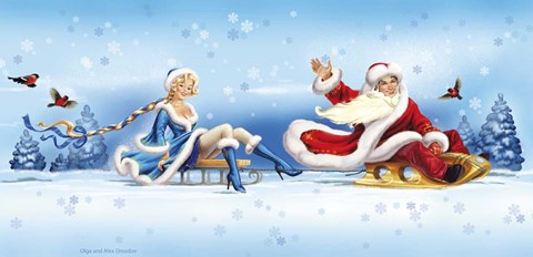 Framed Winter Driving Print