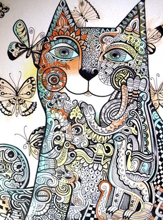 Framed Ireland Cat Print