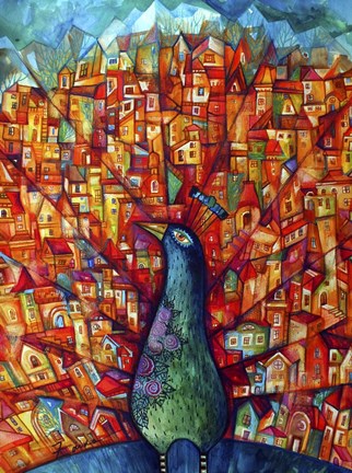 Framed Peacock Print