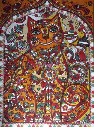 Framed Russian Red Cat Print