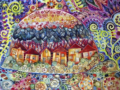 Framed Turtle City Print