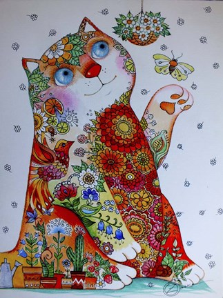 Framed Bucolic Cat Print