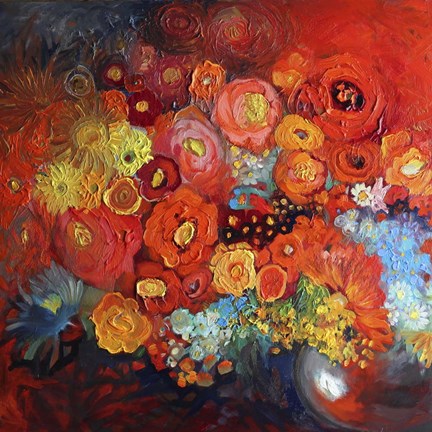 Framed Red Nature Morte Print