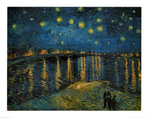 Framed Starry Night over the Rhone, c.1888 Print