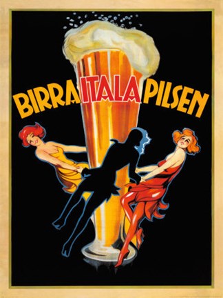 Framed Birra Itala Pilsen c.1920 Print