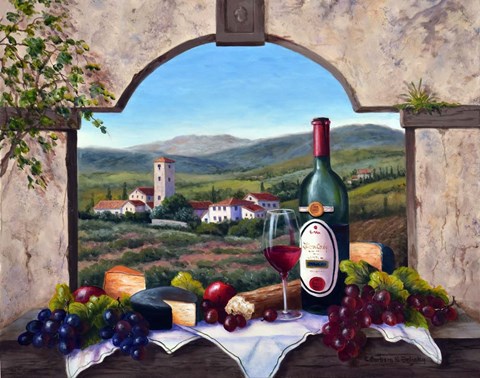 Framed Tuscany Vista Print