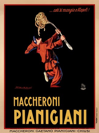 Framed Maccheroni Pianigiani 1922 Print