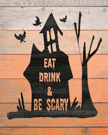 Framed Eat, Drink and Be Scary Print