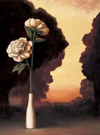 Framed Floral Sunrise I Print