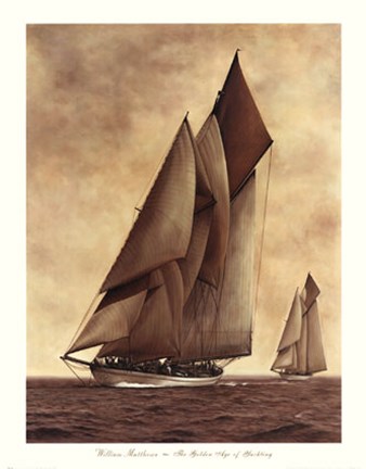 Framed Golden Age of Yachting-Adela, 1908 Print