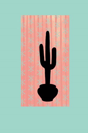 Framed Saguaro Silhouette Print