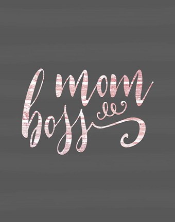 Framed Mom Boss - Pink Print