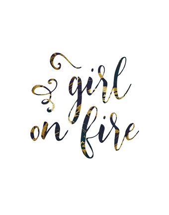 Framed Girl on Fire Print