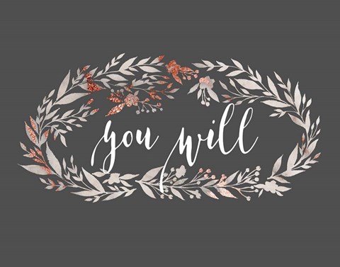 Framed You Will Wreath Print