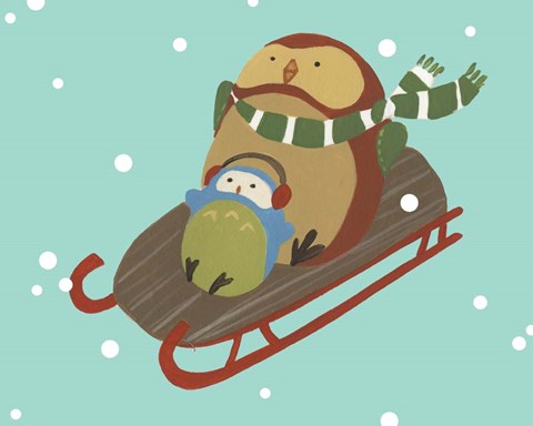 Framed Happy Owlidays V Print