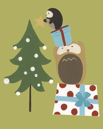 Framed Happy Owlidays VI Print