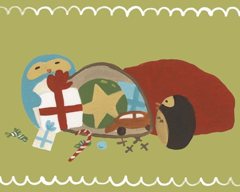 Framed Happy Owlidays X Print