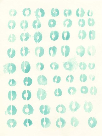 Framed Blue Batik Motif I Print