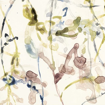 Framed Flower Drips III Print