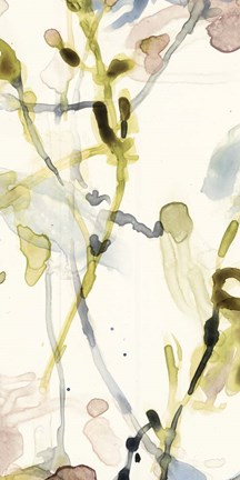 Framed Flower Drip Triptych II Print