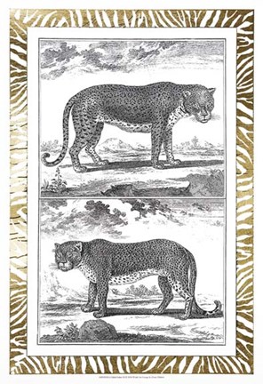 Framed Gilded Safari III - Metallic Foil Print