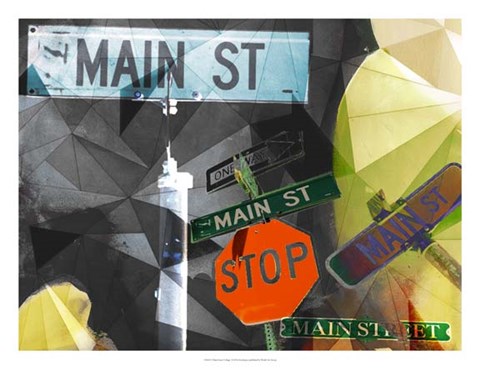 Framed Main Street Collage Print
