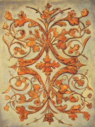 Framed Ornamental Scroll II Print
