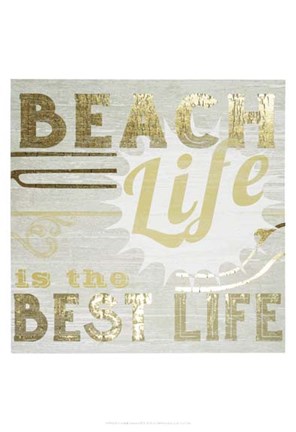 Framed Gold &amp; Beachy II Print