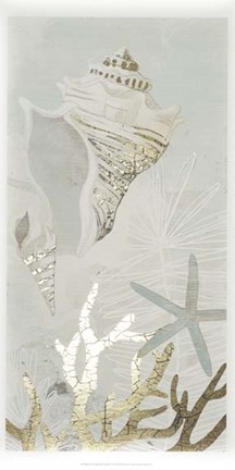 Framed Golden Reef Panel I Print