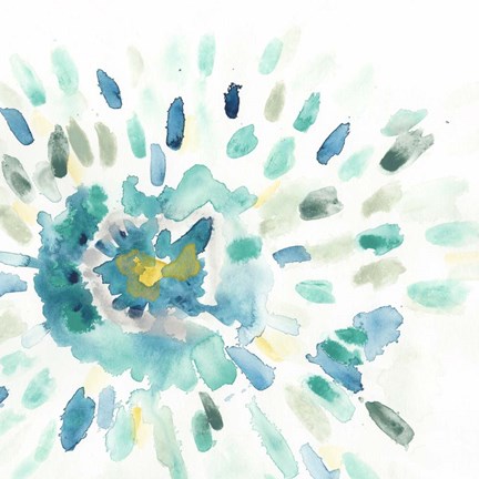 Framed Starburst Floral I Print