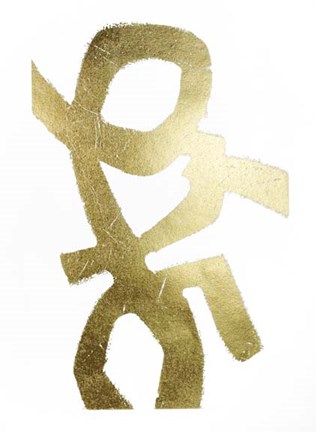 Framed Gold Foil Symbiotic III Print