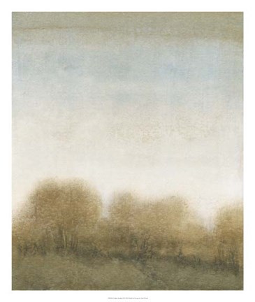 Framed Golden Treeline II Print