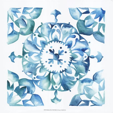 Framed Meditation Tiles I Print