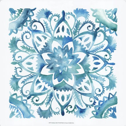 Framed Meditation Tiles IV Print