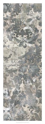 Framed Weathered Damask Panel II Print