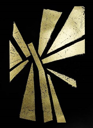 Framed Gold Foil Symbiotic IV on Black Print