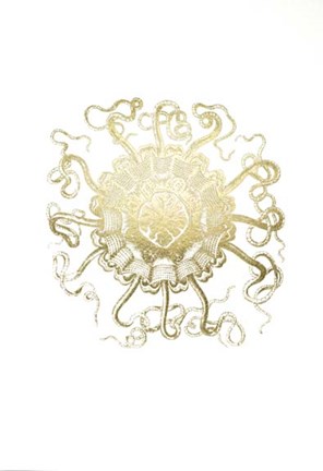 Framed Gold Foil Ocean Gems II Print