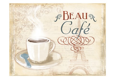 Framed Beau Cafe Print