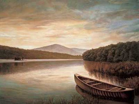 Framed Reflections on the Lake II Print