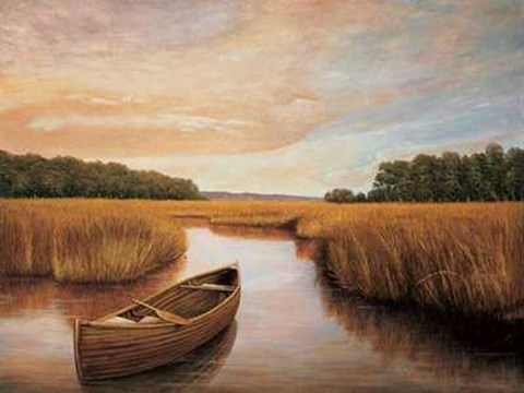 Framed Reflections on the Lake I Print