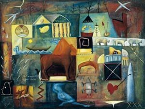 Framed Nell'immobilit? Ogni Cosa Riemerge Print