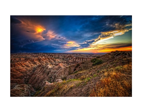 Framed Badlands after Storm #3 Print