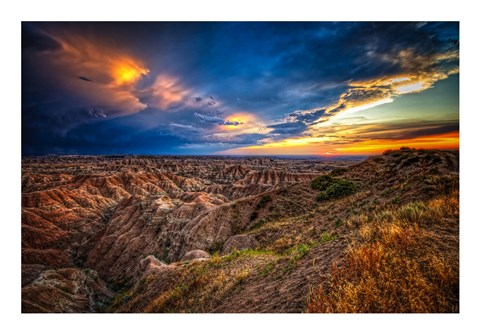 Framed Badlands after Storm #3 Print