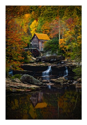 Framed Glade Creek Mill Print