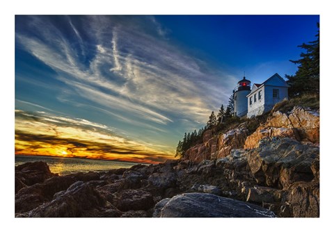 Framed Bass Harbor Lighthouse Print